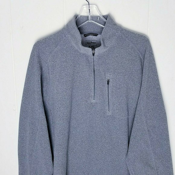 L.L. Bean Gray 1/4 Zip Fleece Pullover Jacket Men XL - Picture 7 of 12
